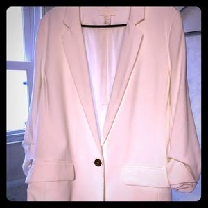 Off-white long single button blazer size 12